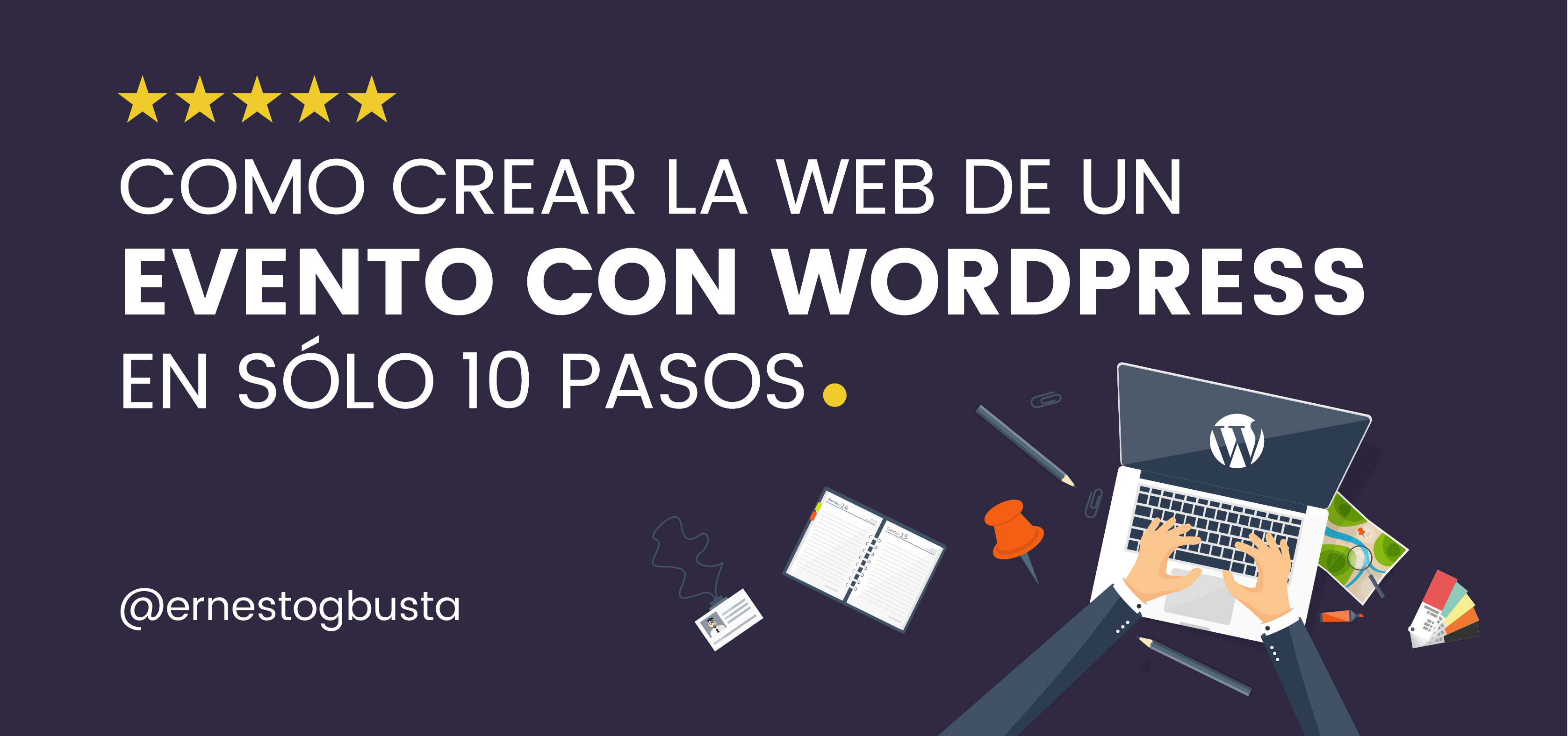 crear web evento wordpress